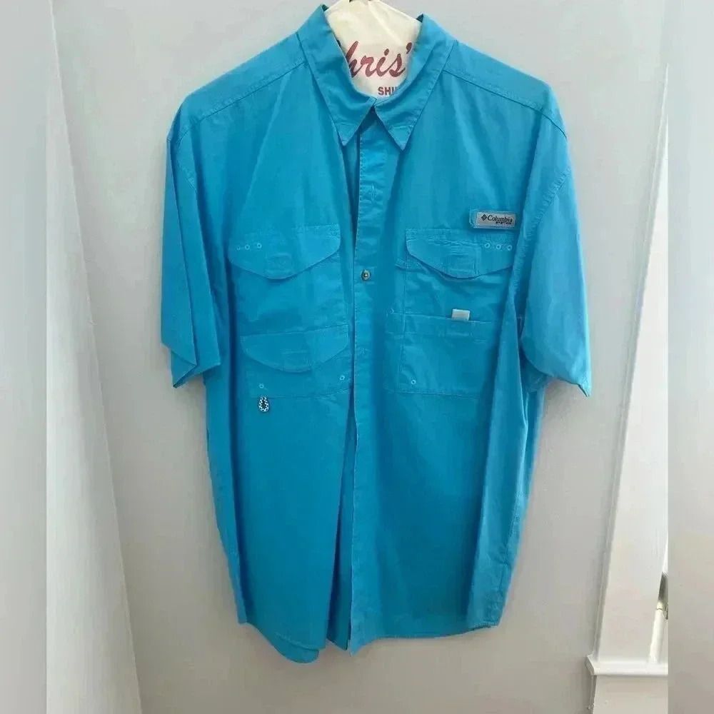 Large Blue Columbia PFG shirt